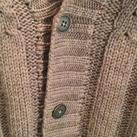 NWT Original Penguin cable knit cardigan sweater. Tan color. Size L - Picture 10 of 10